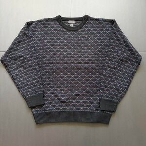 90s chunky cable knit patterned sweater